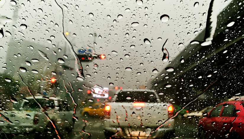 lluvia dentro del coche